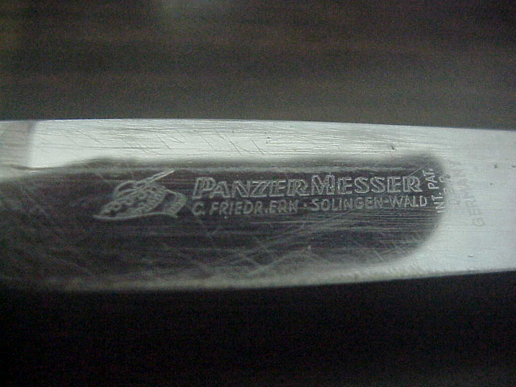 PANZER MESSER C.FRIEDR.ERN IND PAT D.B.P. GERMANY 23CM German DA OTF automatic knife
