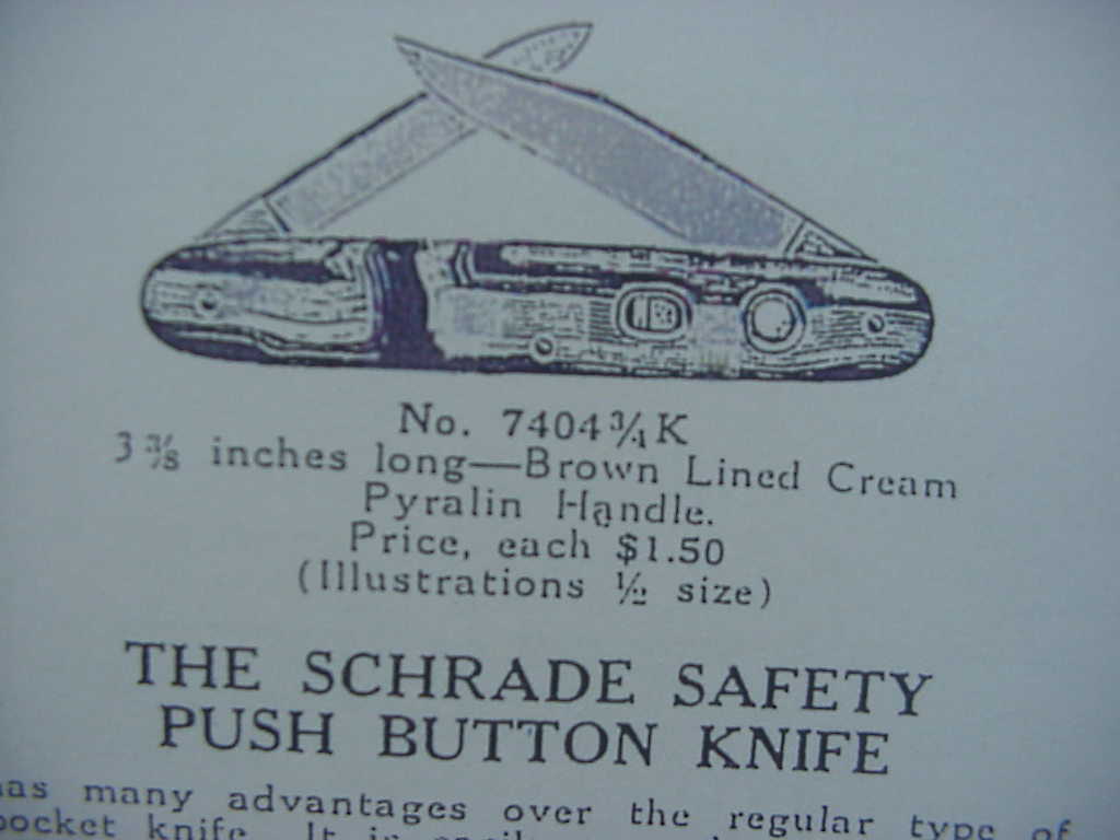 Schrade Switchblade catalogs pamphlet copies NOT original