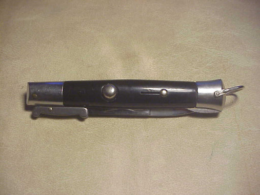 STAINLESS STEEL 22cm Japanese Late model Rizzuto w "peek shields" automatic knife