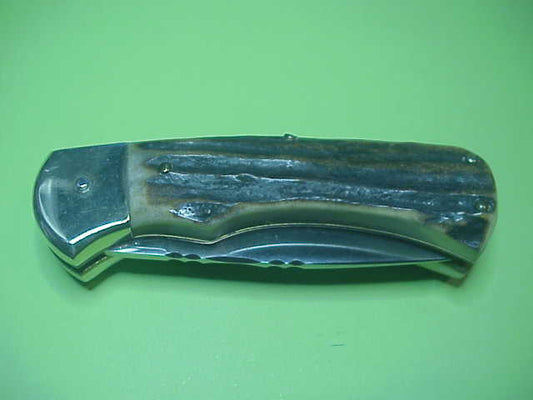 Hubertus 18cm Stag Scale Release hard-to-find German automatic knife