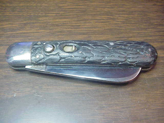 PRESTO Hawkbill Black wormgroove Vintage automatic knife