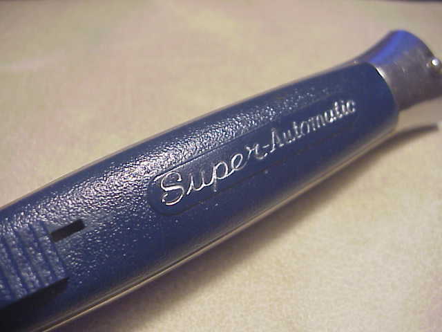 STAINLESS STEEL 21cm RARE Blue Super Automatic OTF DA vintage switchblade knife