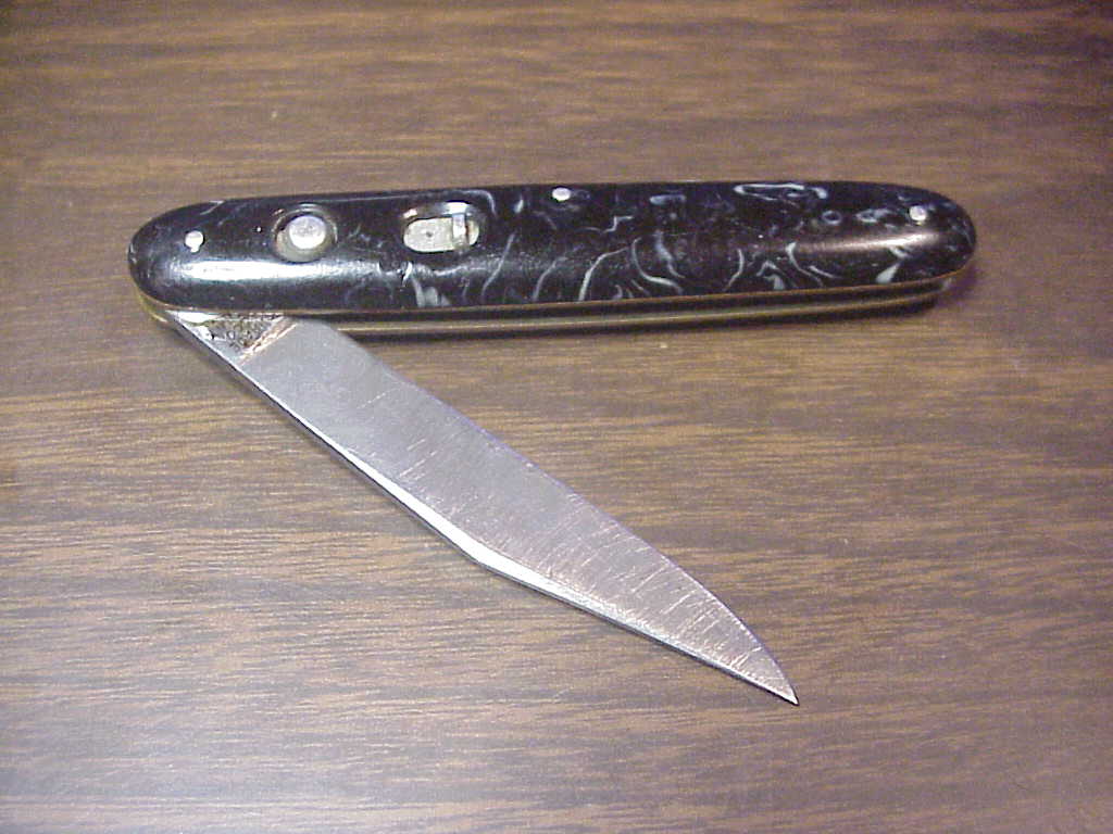 Schrade Cut Co 3 3/8 inch Jack Coffee & Cream celluloid