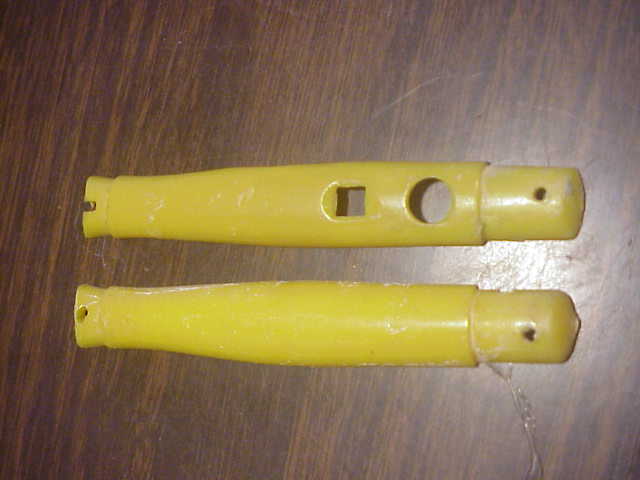Replacement part handles for Colonial fishtail 1950s automatic knife Yellow.