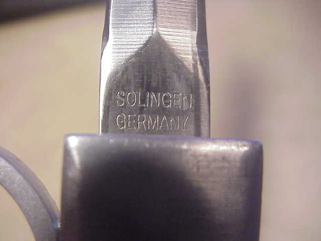 SOLINGEN GERMANY 21cm TOMB RAIDER OTF DA silver & black switchblade