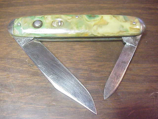 SCHRADE CUT CO Large Double Tip bolster Cotton Candy cell automatic knife