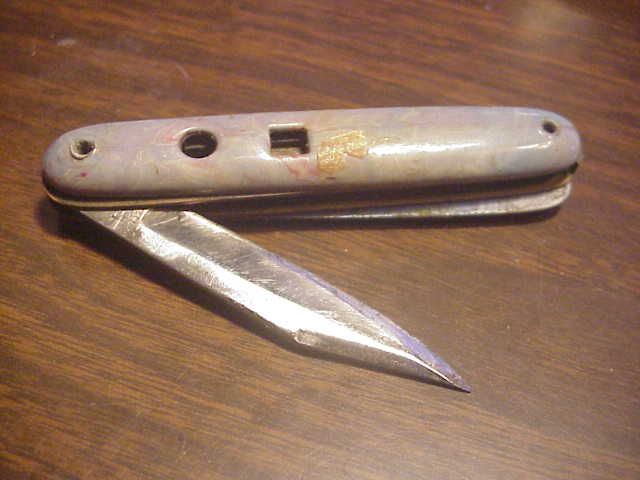 Parts knife Colonial Cigar Jack Light blue saber grind automatic knife