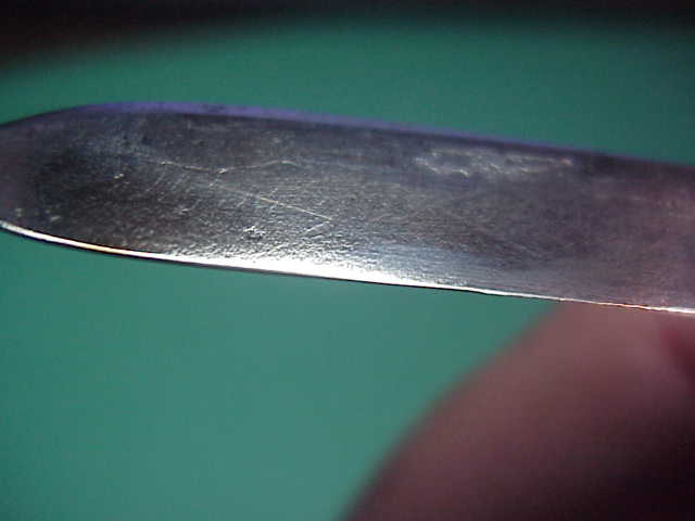 SHAPLEIGH HDW CO DE B19 Medium double MOP switchblade knife w etch