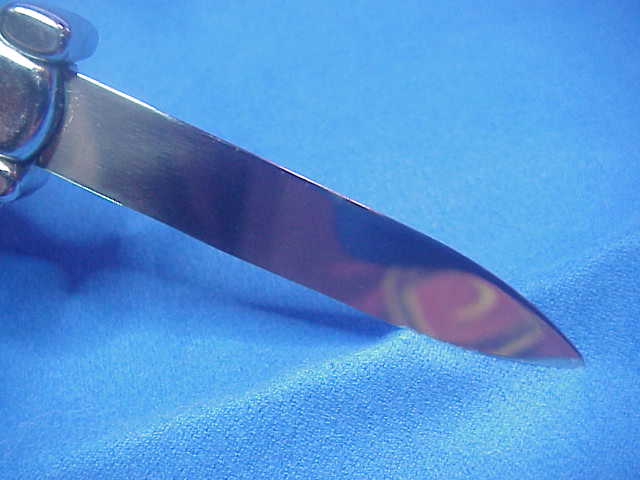 NATO MILITARY OTF 20cm STAINLESS ROSTFREI Green & Silver DA switchblade knife