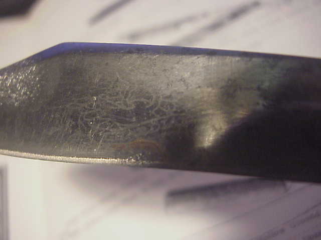 Press Button Knife Co GUARDIAN Antique switchblade knife partial etch