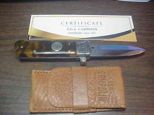 AGA CAMPOLIN 2019 17cm Italian FIRST RUN Piccolo Tortoise automatic knife