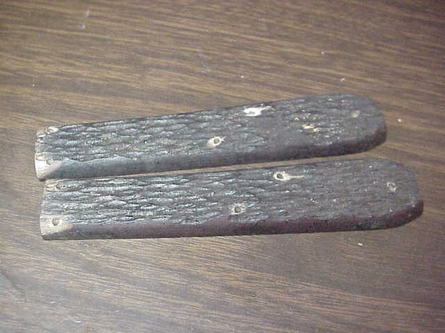 Original Jigged bone Scales from George Schrade Knife Co for Remington R2403 switchblade