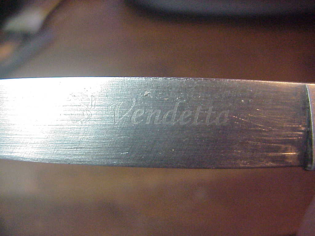 Corsica Vendetta 23cm Italian stiletto Swivel bolster automatic knife with etch