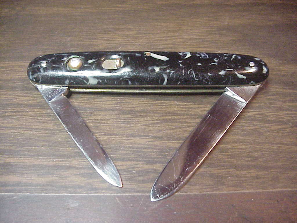 Schrade Cut Co Medium double Coffee & Cream switchblade knife