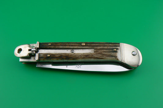 Hubertus SOLINGEN 10cm (closed) German Guardian style Stag automatic knife