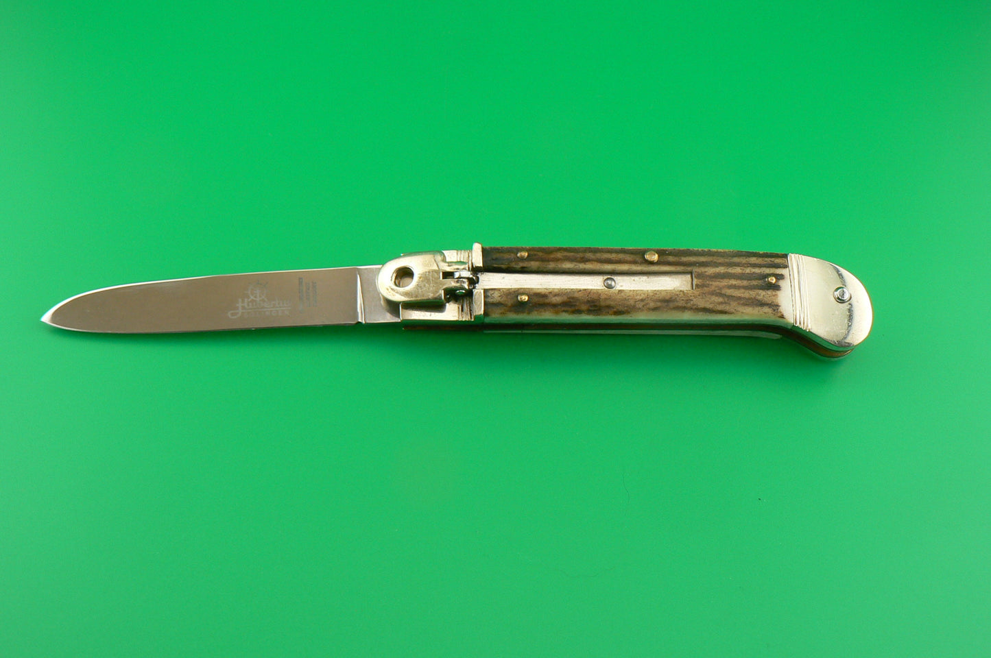 Hubertus SOLINGEN 10cm (closed) German Guardian style Stag automatic knife